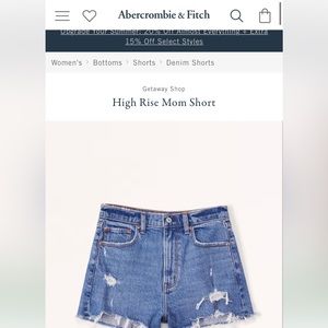 Abercrombie High Rise Mom Short
